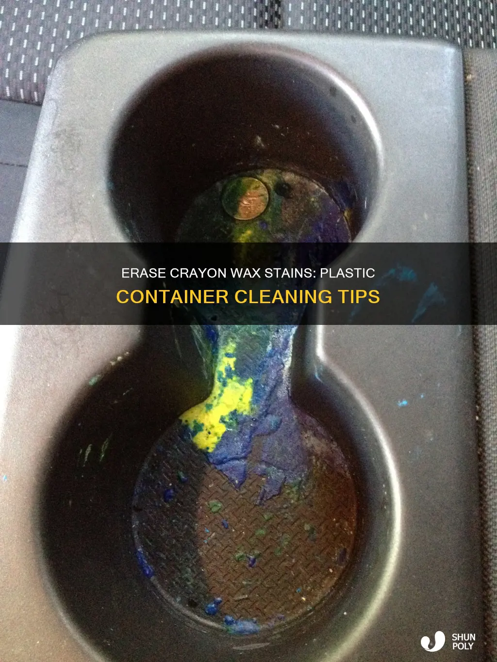 how to remove crayon wax from plastic container
