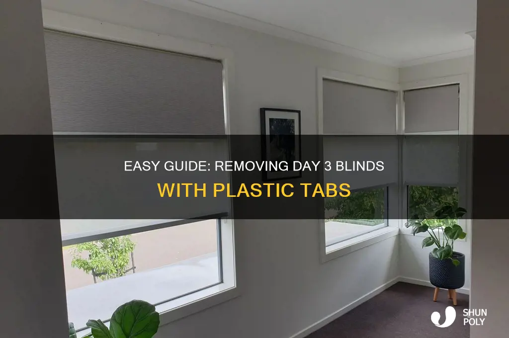 how to remove day 3 blinds for window plastic tabs