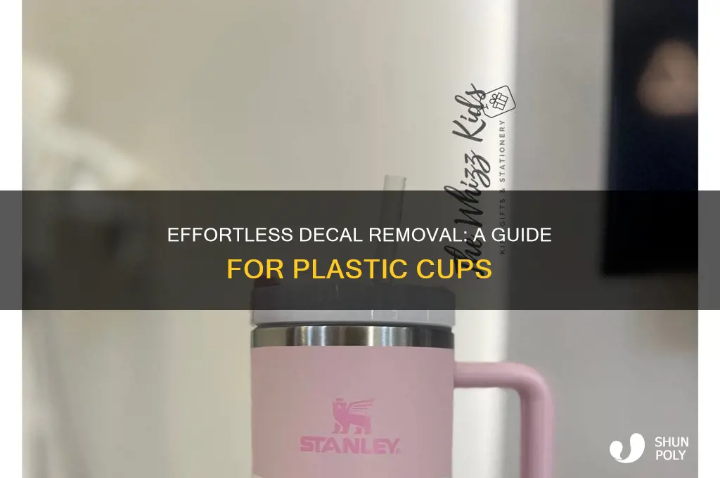 how to remove decals from plastic cups