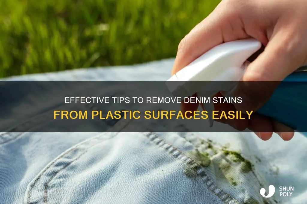 how to remove denim stains from plastic