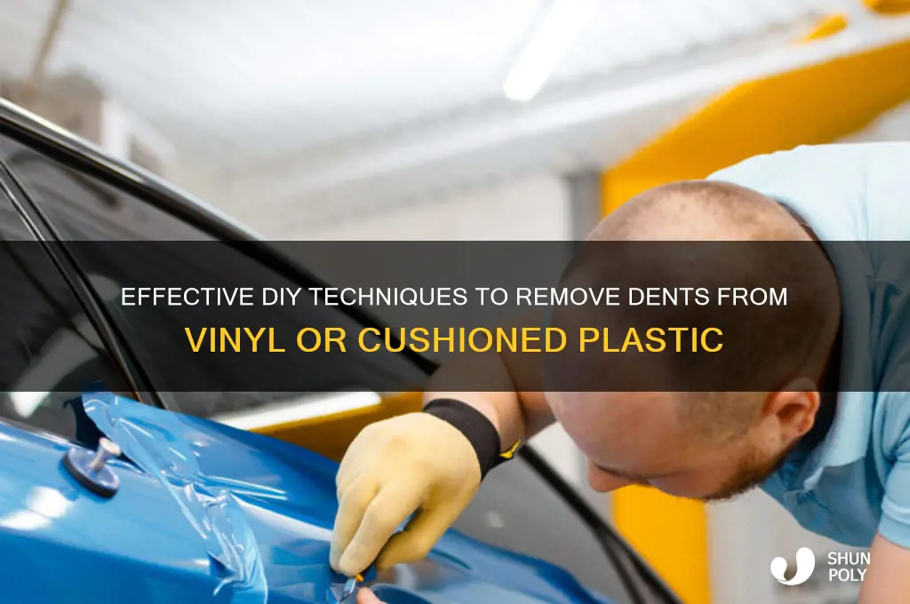 how to remove dents from vinyl or cushioned plastic