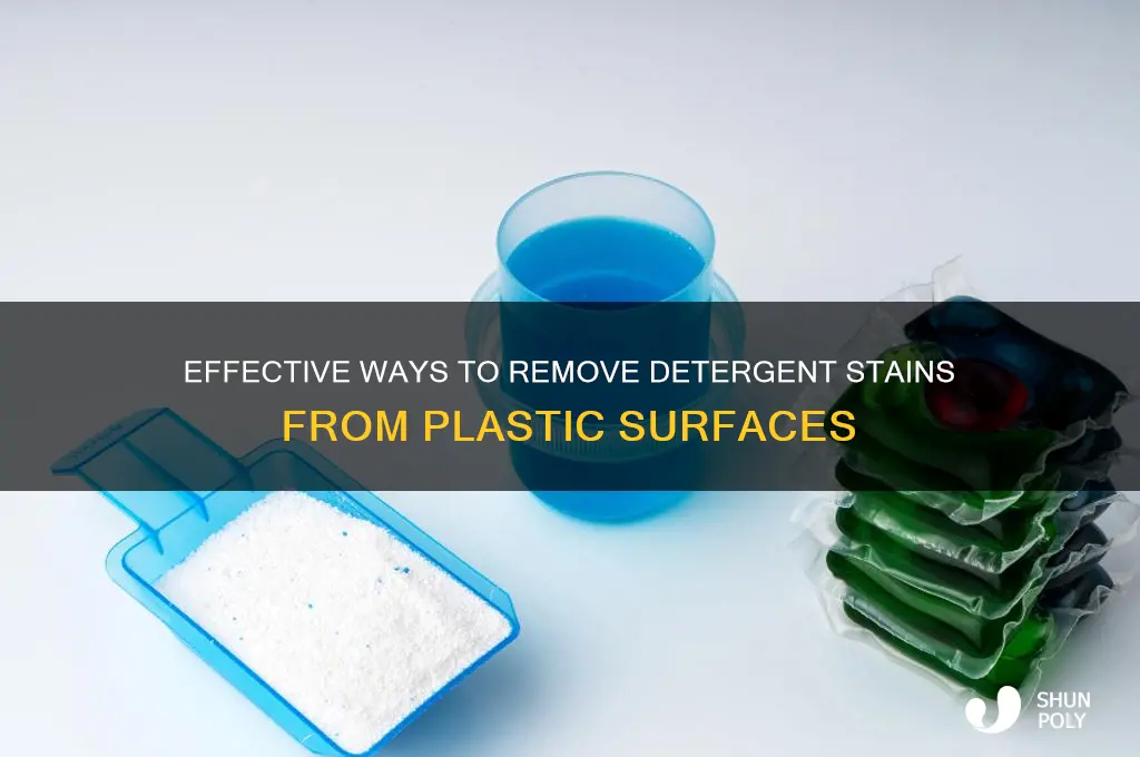 how to remove detergent stain from plastic