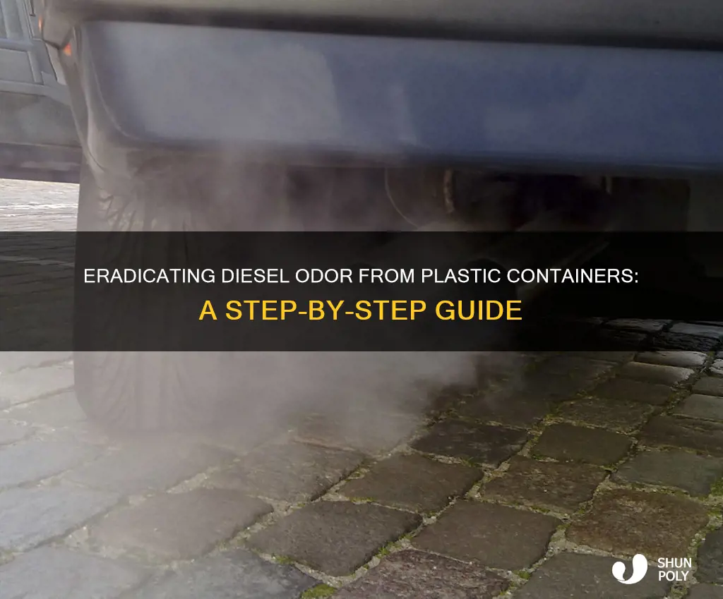 how to remove diesel smell from plastic containers