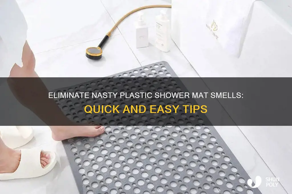 how to remove disgustic odor from plastic shower mat