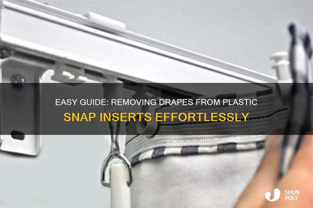 how to remove drapes from plastic snap insert