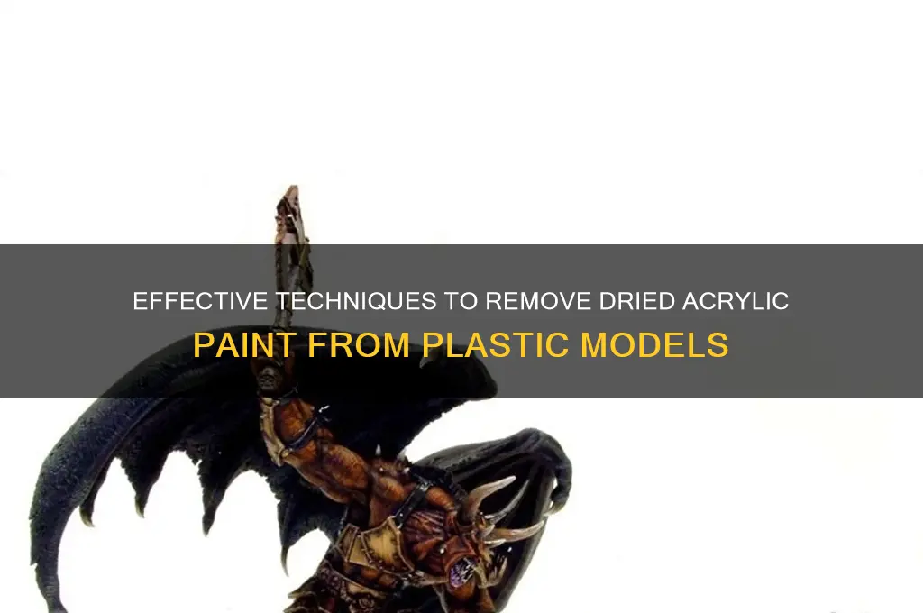 how to remove dried acrylic paint from plastic models