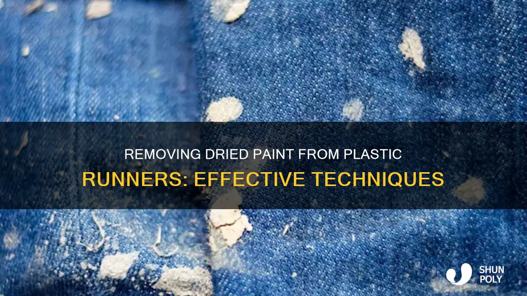 how to remove dried paint on plastic runner