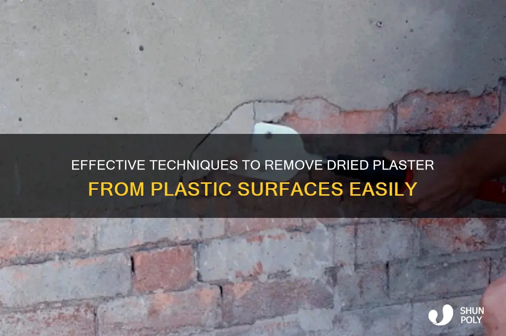how to remove dried plaster from plastic