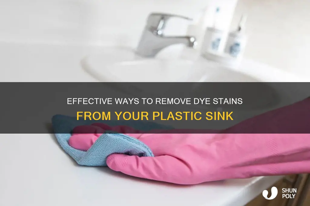 how to remove dye from plastic sink