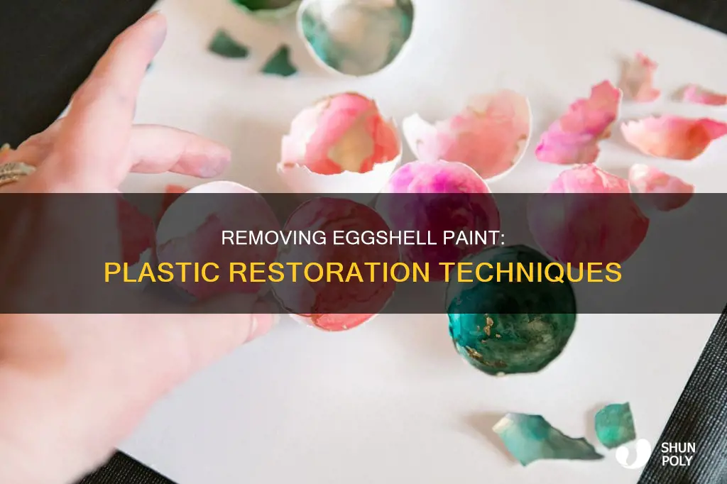 how to remove eggshell paint from plastic