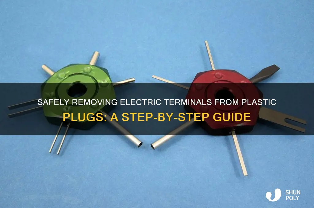how to remove electric terminal from plastic plug