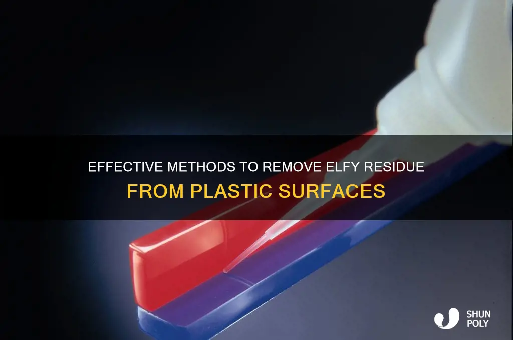 how to remove elfy from plastic