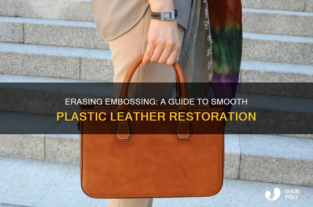 how to remove embosssing from plastic leather