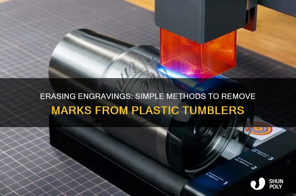how to remove engraved from plastic tumblers