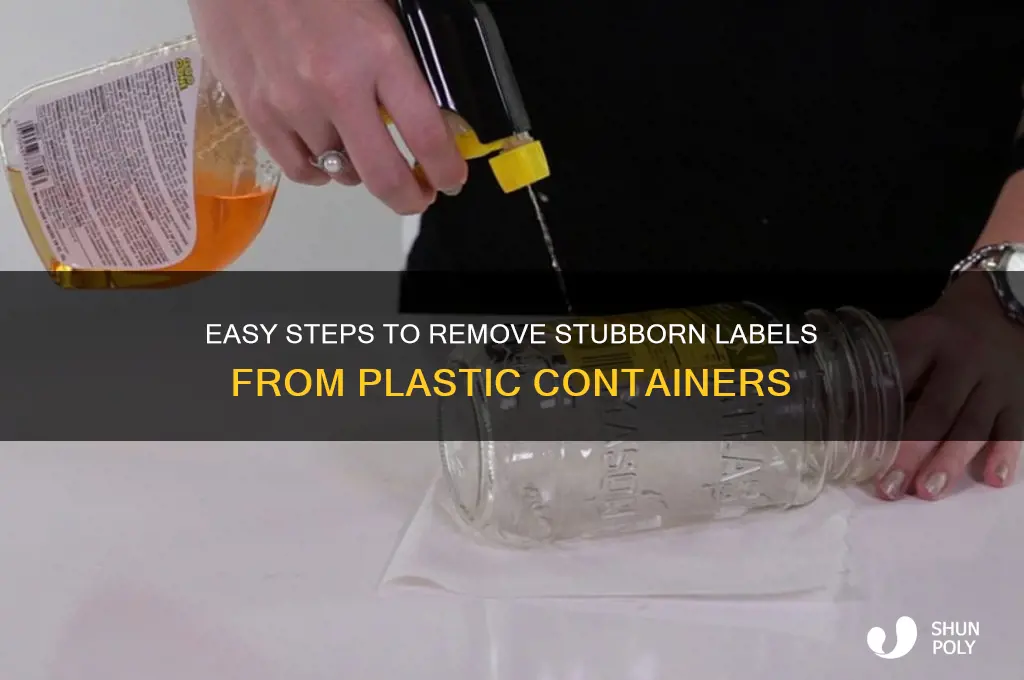 how to remove etichets from plastic box
