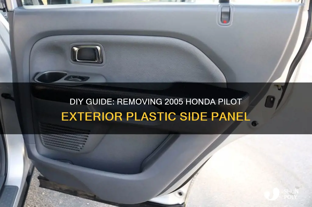 how to remove exteerior plastic side panel 2005 honda pilot
