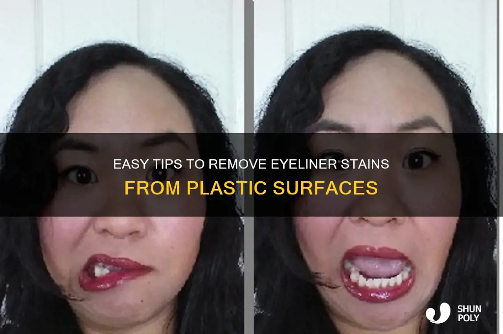 how to remove eyeliner from plastic
