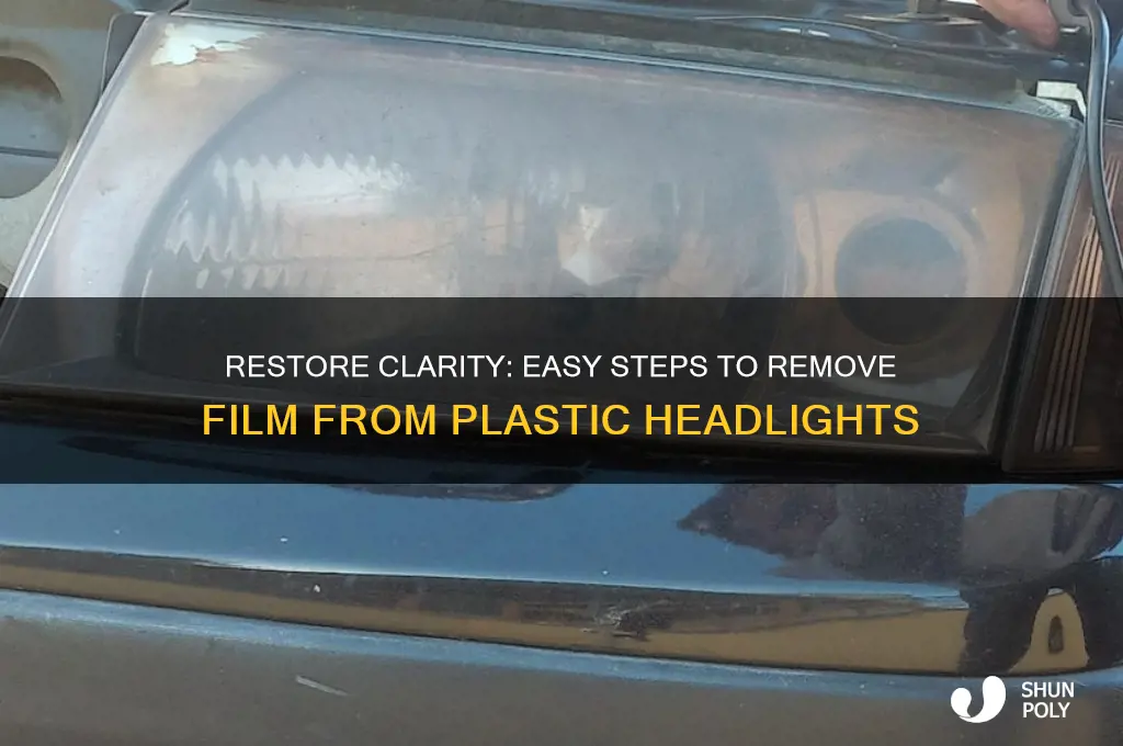 how to remove film from plastic headlights
