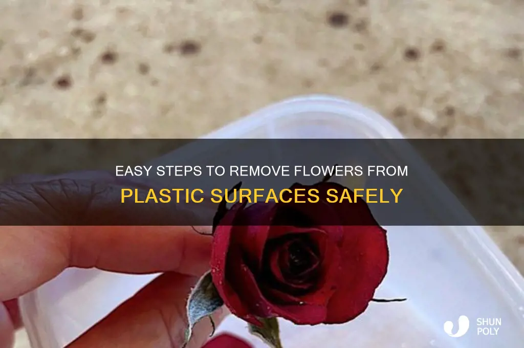 how to remove flowers from plastic