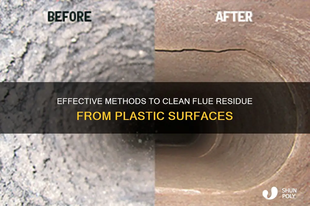 how to remove flue residue from plastic