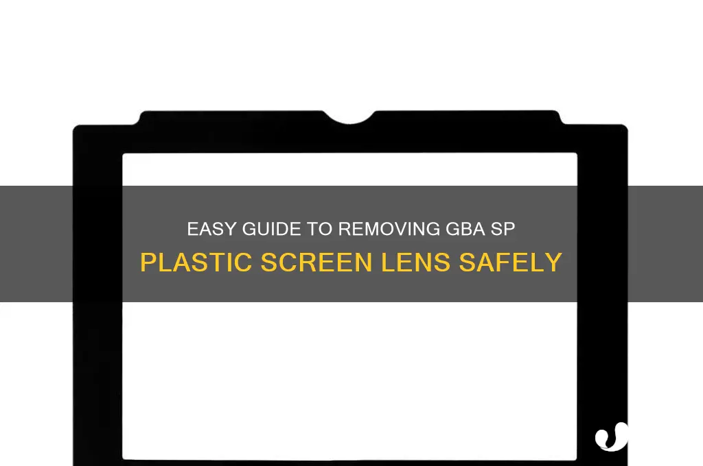 how to remove gba sp plastic screen lend