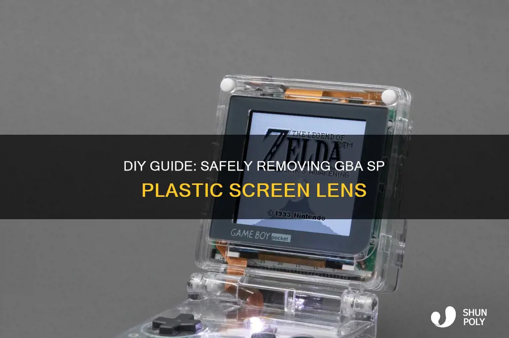 how to remove gba sp plastic screen lens