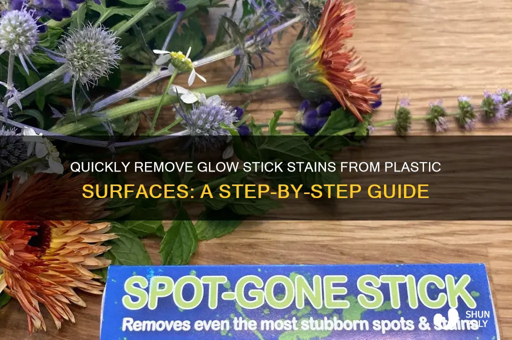 how to remove glow stick from plastic