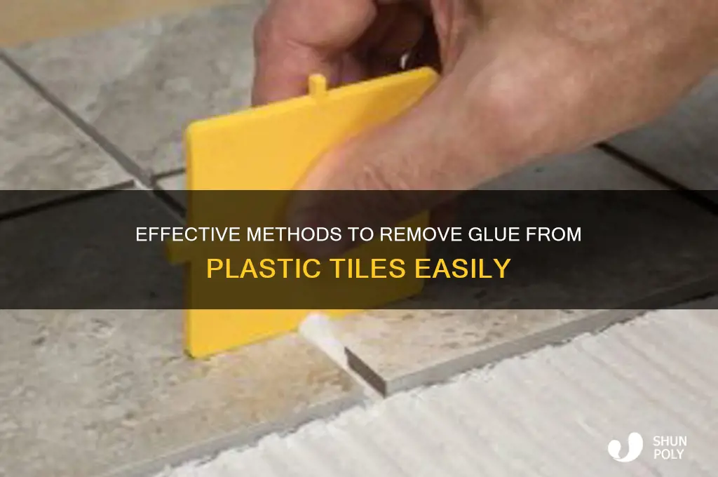 how to remove glue from plastic tiles