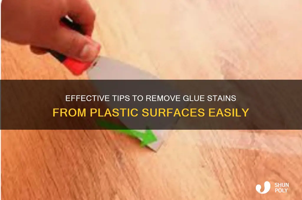how to remove glue stain from plastic