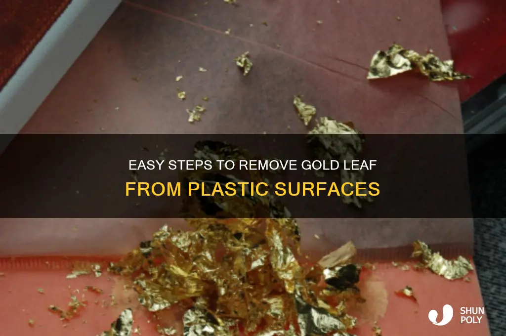 how to remove gold leaf from plastic