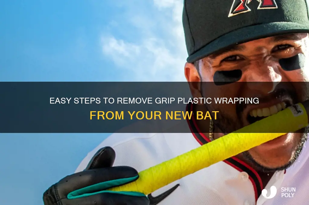 how to remove grip plastic wrapping on new bat