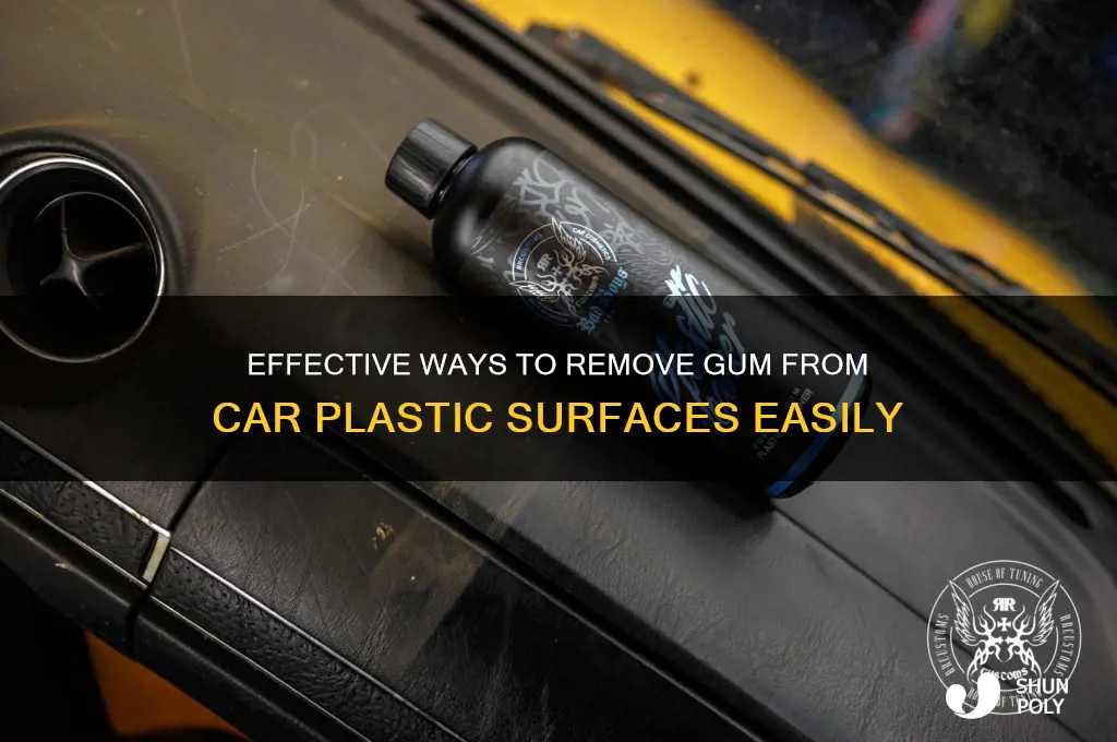 how to remove gum from car plastic