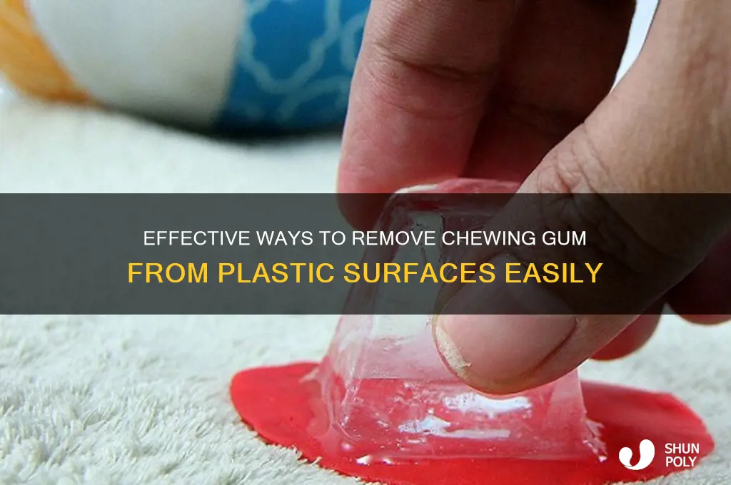 how to remove gum from plastic cover
