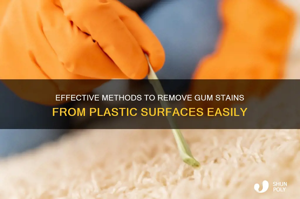 how to remove gum stains from plastic