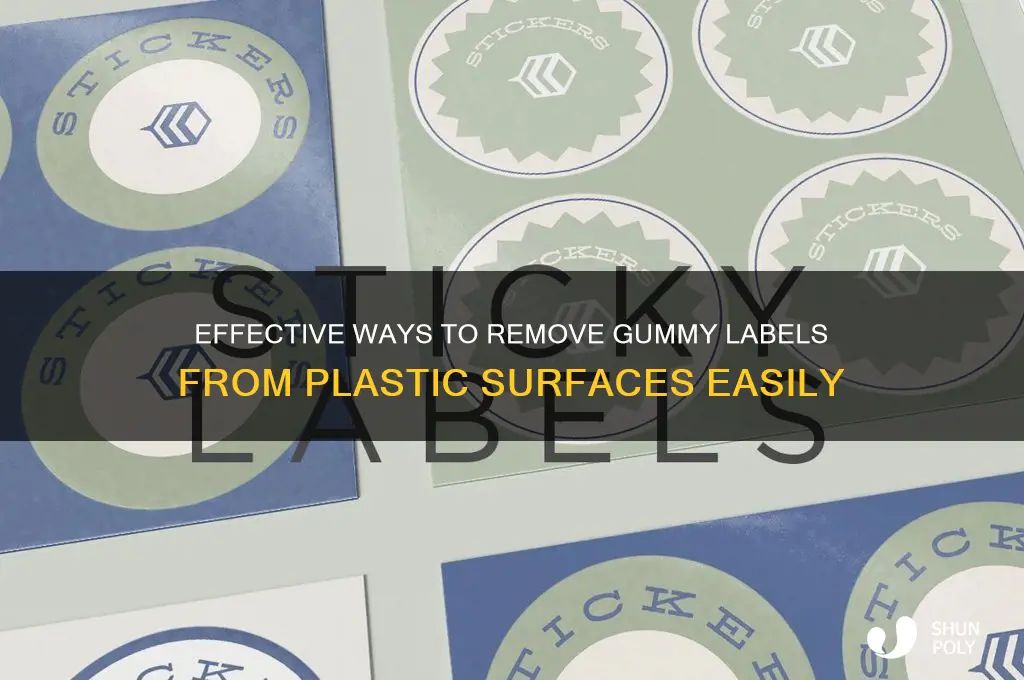 how to remove gummy labels from plastic