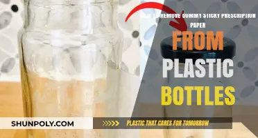 Effortless Removal: Gummy Prescription Labels from Plastic Bottles
