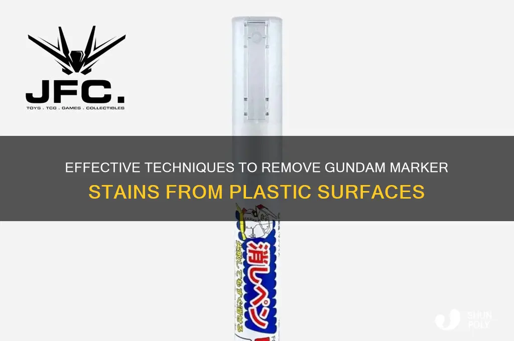 how to remove gundam marker from plastic
