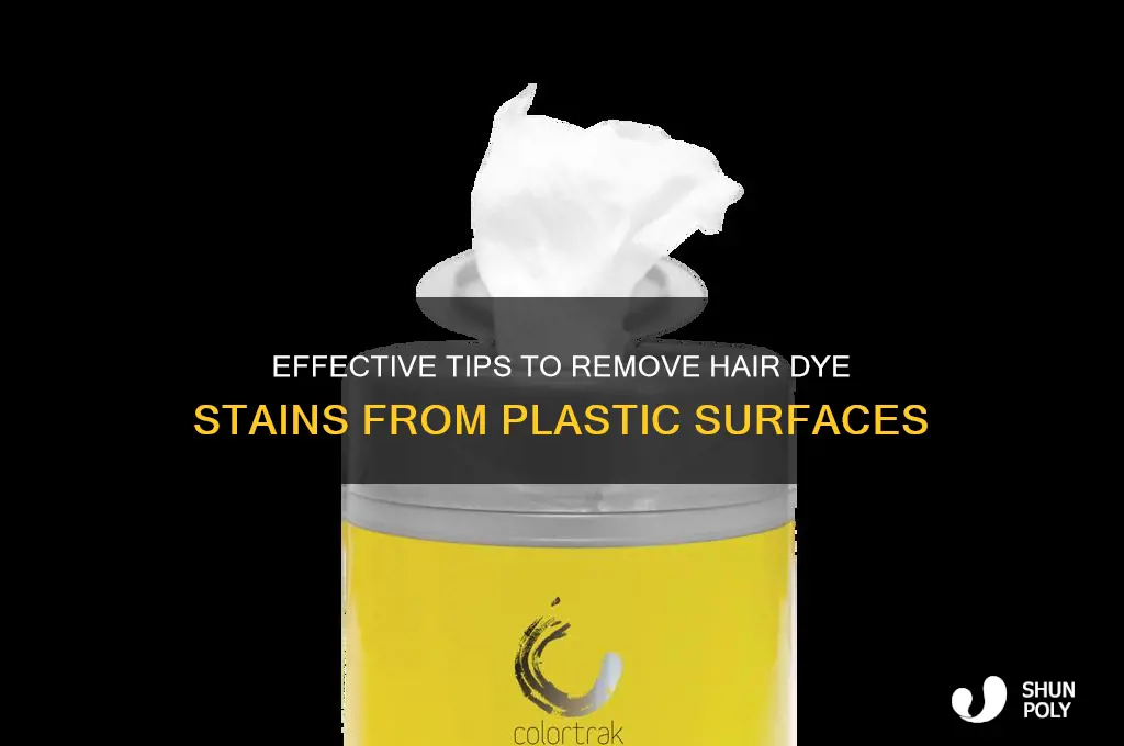 how to remove hair color from plastic