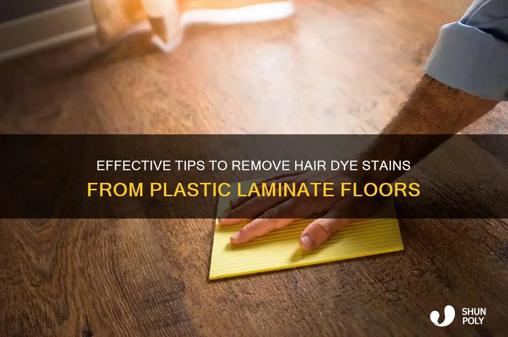 how to remove hair dye from plastic laminate floor