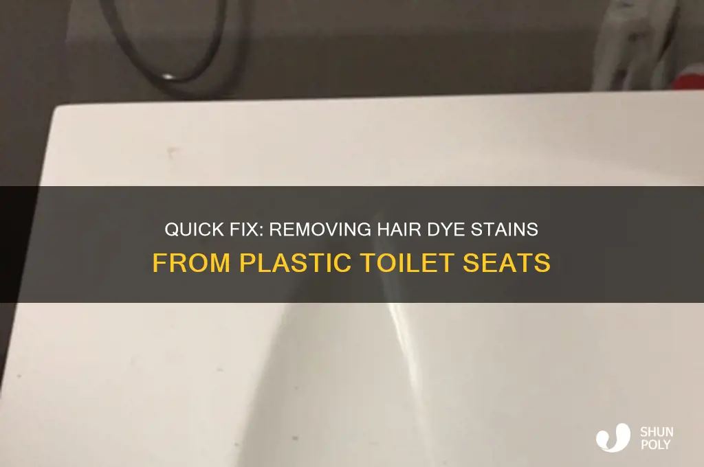 how to remove hair dye from plastic toilet seat