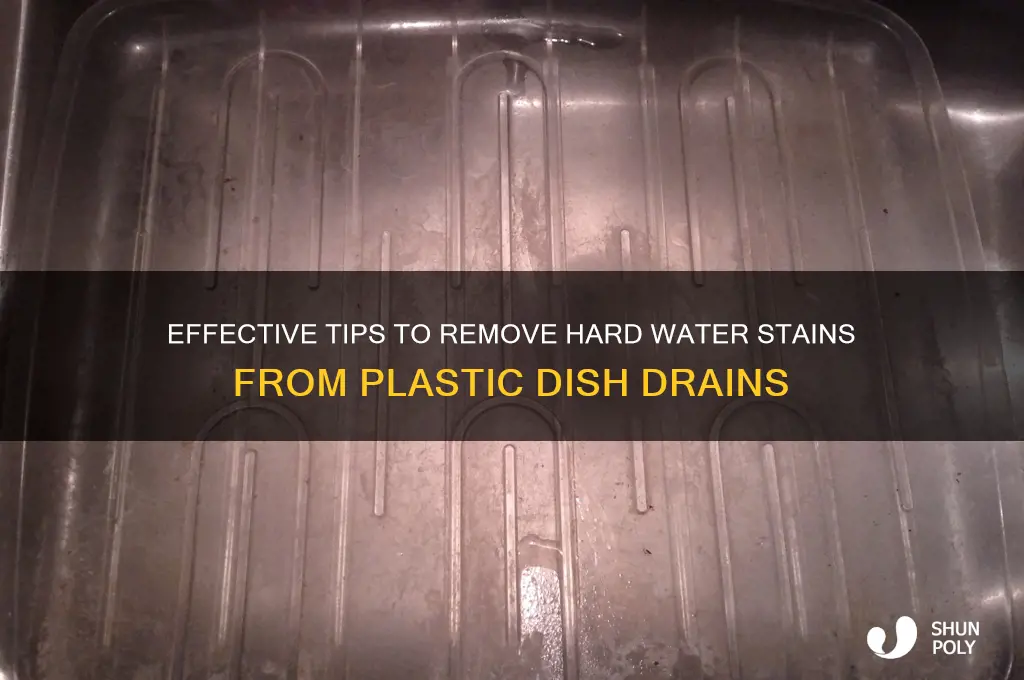 how to remove hard water from plastic dish drain