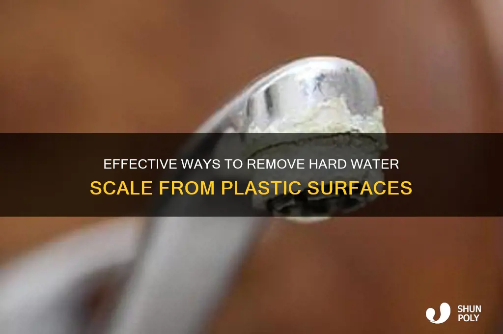 how to remove hard water scale from plastic