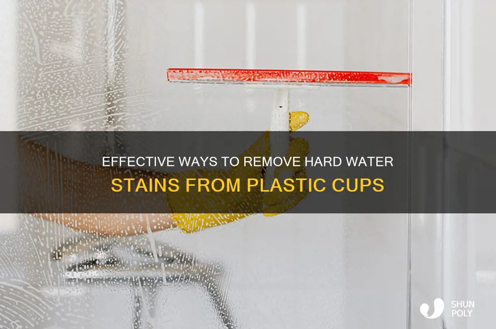 how to remove hard water stains from plastic cup