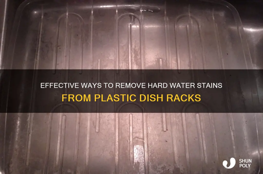 how to remove hard water stains from plastic dish rack
