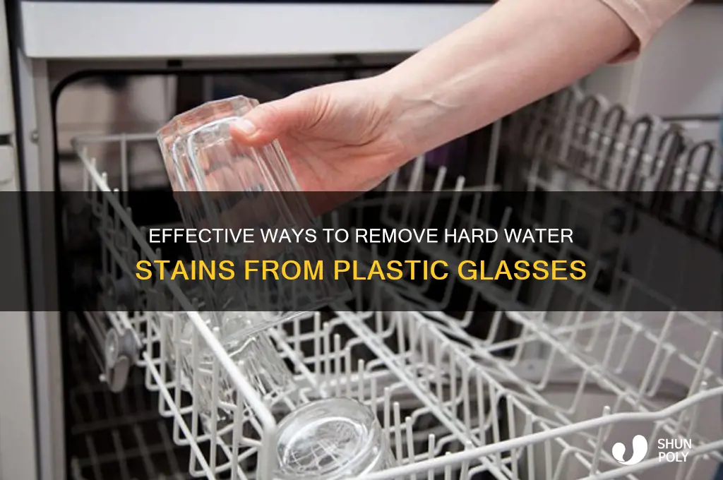 how to remove hard water stains from plastic glasses