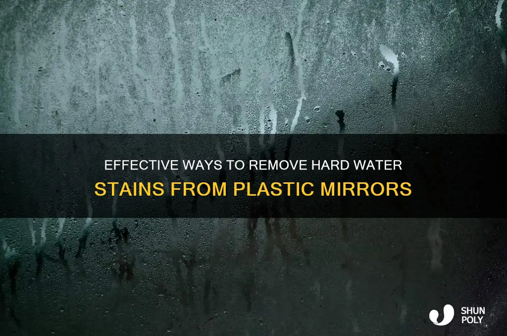 how to remove hard water stains from plastic mirror