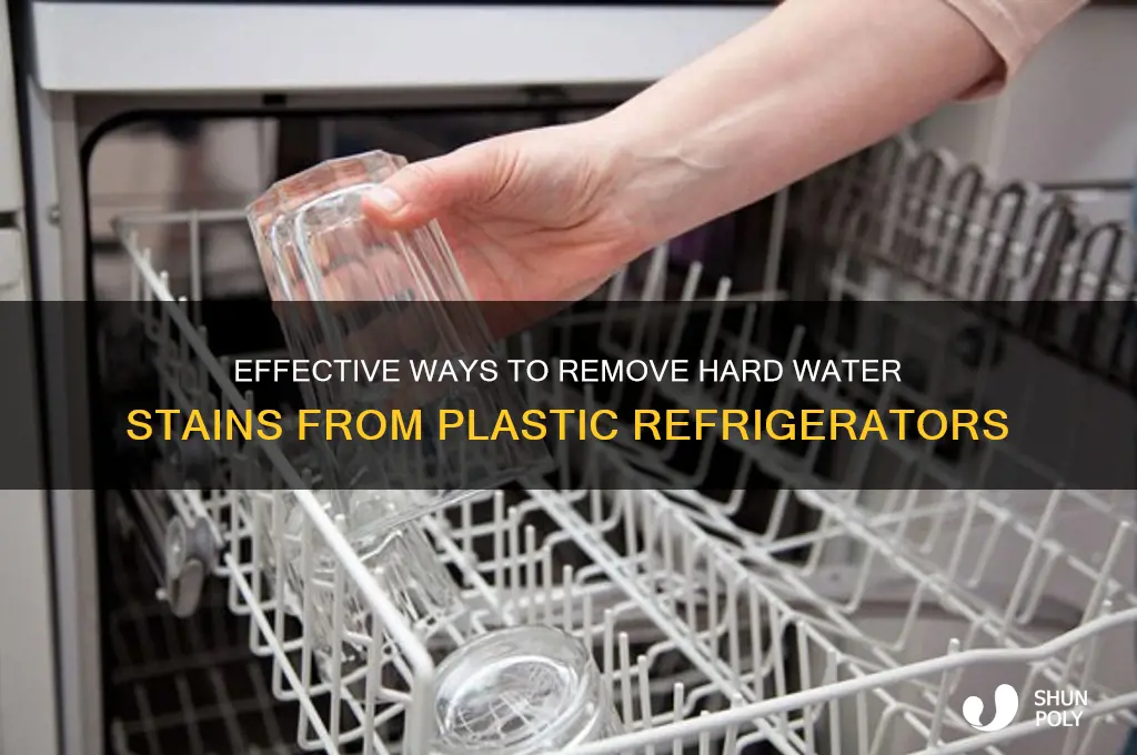 how to remove hard water stains from plastic refrigerator