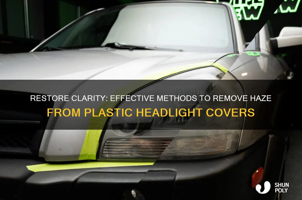 how to remove haze from plastic headlight covers