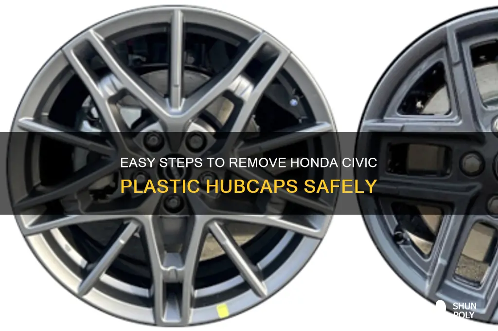how to remove honda civic plastic hubcaps