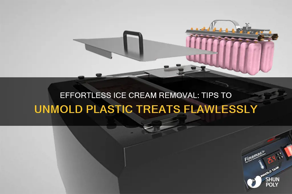 how to remove ice cream from plastic mold